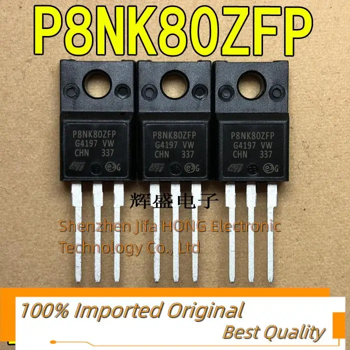 10 шт./лот P8NK80ZFP STP8NK80ZFP ST TO-220F N-канальный МОП-транзистор 6,2 А 800 В Лучшее качество