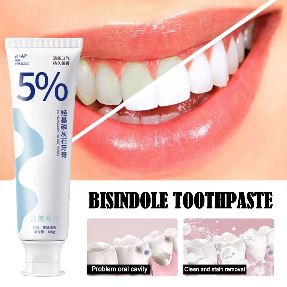 100G Зубная паста с гидроксиапатитом устраняет неприятный запах изо рта Мята и освежает дыхание Очищает вкус ароматных зубов V2B8