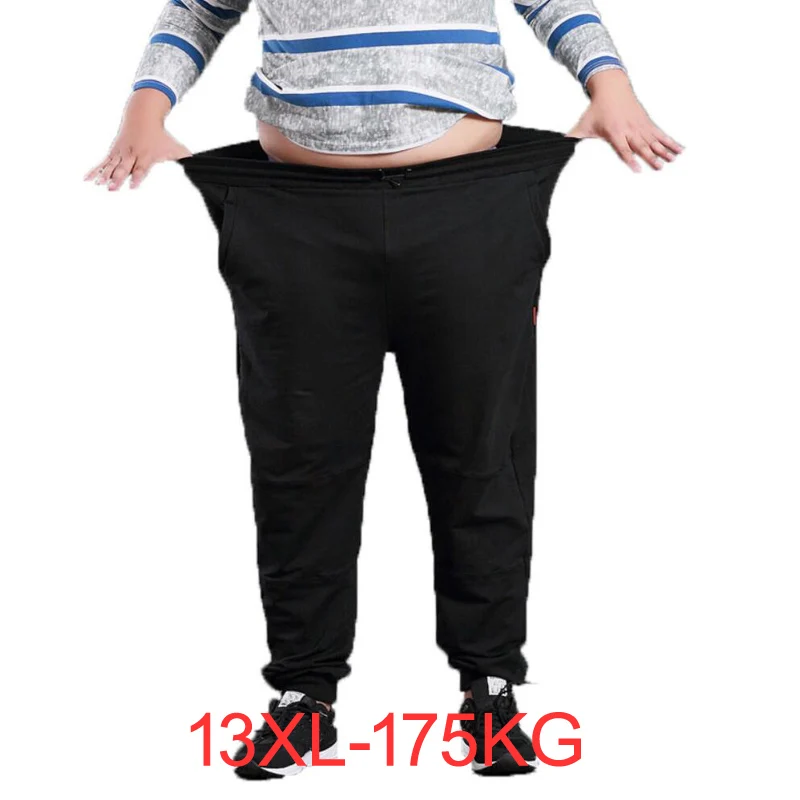 175 кг Высокое качество Летние мужские спортивные штаны Свободные спортивные штаны Плюс размер 7XL 8XL 9XL 13XL Брюки оверсайз 58 60 62 66 68 70