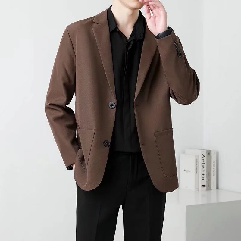 2023 Весна 4 цвета Блейзер Мужчины Тонкая Мода Социальная Мужская Классическая Куртка Деловой Формальный Пиджак Мужской Офисный Костюм Куртка S-3XL