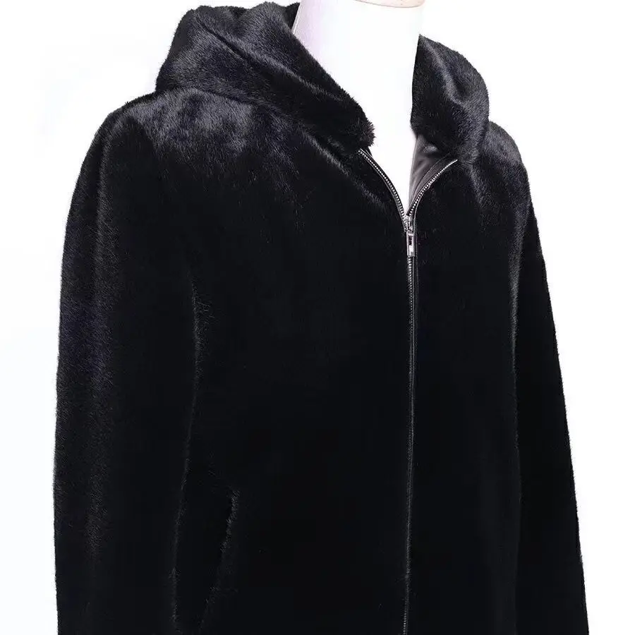 2023 Мужская зимняя теплая толстая ветрозащитная куртка Пальто Мода Имитация меха Водонепроницаемая одежда Z13
