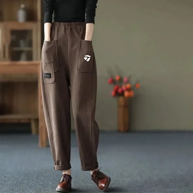 2023зимние плюшевые повседневные брюки брюки для гольфа одежда вельветовые модные брюки высокое качество женщины корейские отзывы много одежды