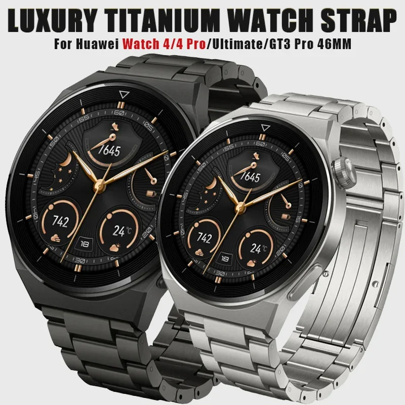 22 мм Титановый ремешок для Huawei Watch4 Pro Роскошный браслет для Huawei GT3 46 мм Ultimate для Samsung Watch Gear S3 45 мм металлический ремешок