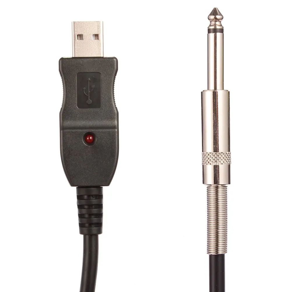 3M Гитара к ПК USB Записывающий кабель Свинцовый адаптер Преобразователь Интерфейс подключения 6,5 мм