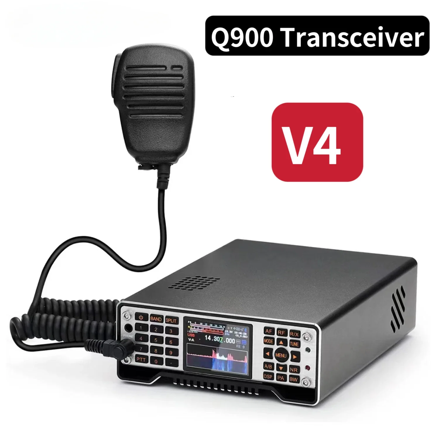 4-го поколения Оригинал Q900 V4 100 кГц-2 ГГц HF/VHF/UHF Всережимный приемопередатчик SDR Программно-определяемая радиосвязь DMR SSB CW RTTY AM FM