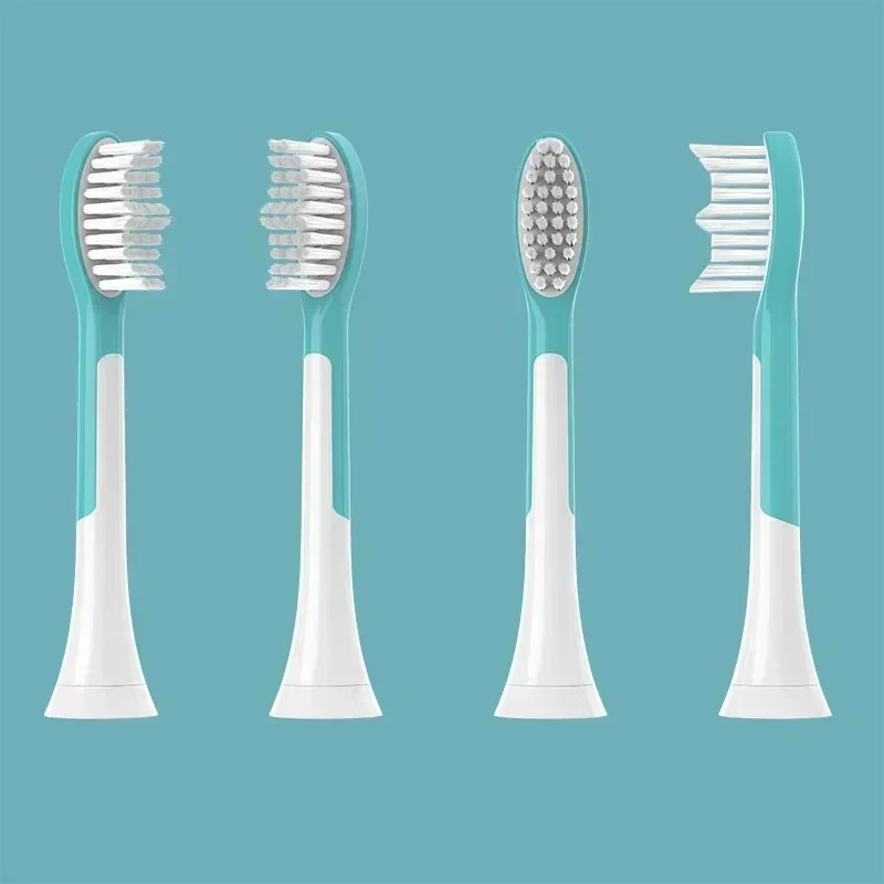 4 шт. Замена для насадок для зубных щеток Philips Kid HX6 Sonicare Electric Tooth DuPont Мягкие чистящие насадки Smart Clean Подходящая головка