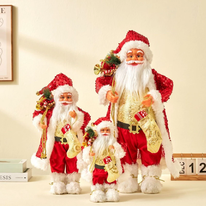 45 см Рождество Стоячий Санта-Клаус Счастливого Рождества Украшение дома Рождественские украшения Принадлежности для вечеринок Navidad С Новым годом