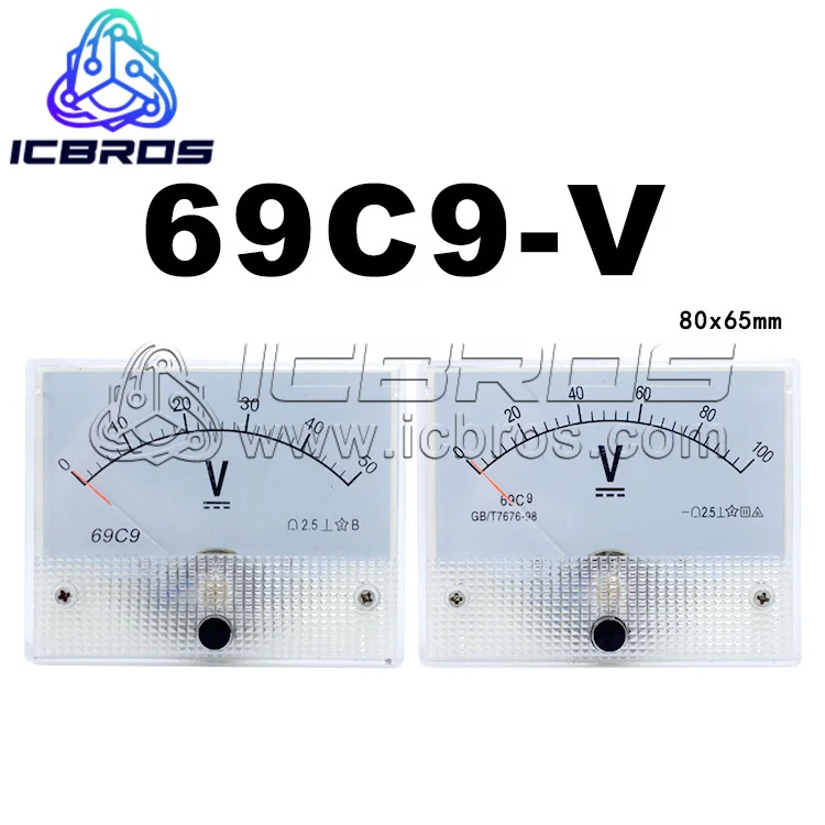 69C9-V 15 В 10 В 20 В 30 В 50 В 100 В 150 В 300 В постоянного тока Головка измерителя напряжения постоянного тока