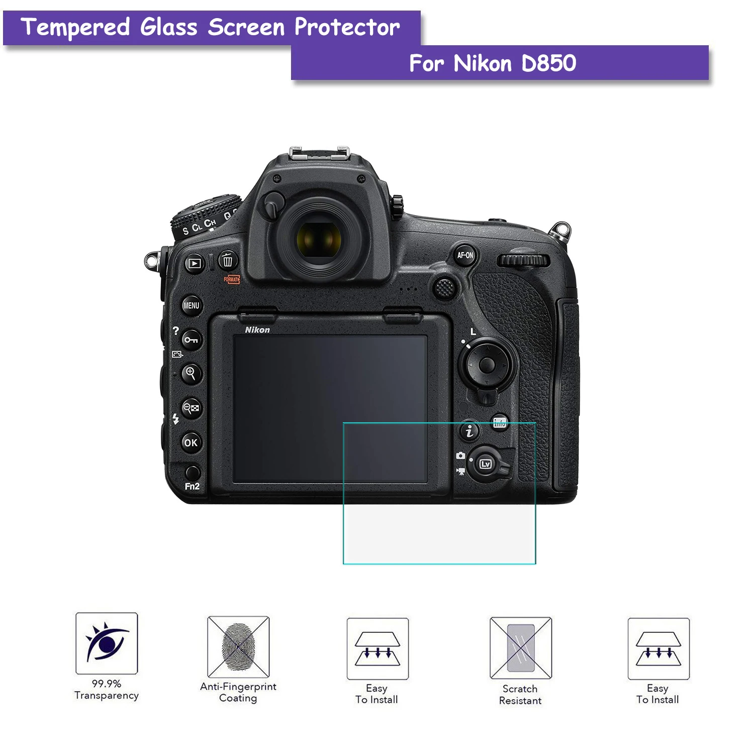 9H Защитная пленка для экрана из закаленного стекла для экрана Nikon D850 Аксессуары