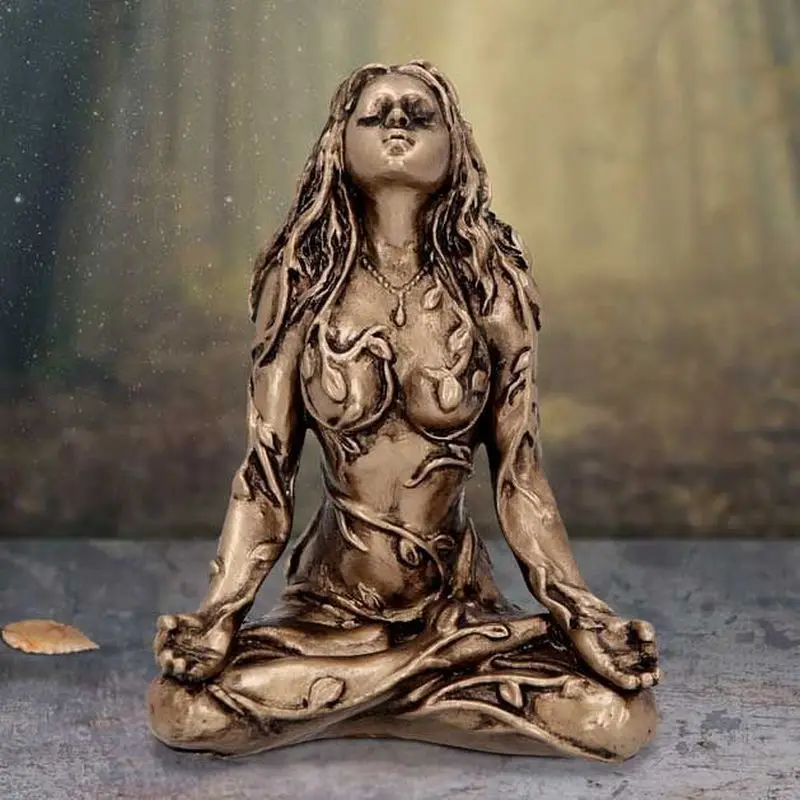 BUF-Mini Статуя Матери-Земли Гайя, Фигурки для медитации из смолы, Украшение для дома, Украшения для ремесел, Подарок на День матери