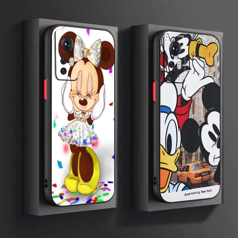 Disney Goofy Микки Маус для Xiaomi Mi 13 12 12T 11T 11 11i 10T 10 9T Pro Lite Ultra 5G Матовый полупрозрачный чехол для телефона