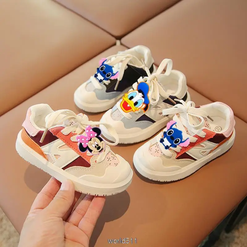 Disney Микки Детская обувь Дети Девочки Кроссовки Обувь для малышей Кроссовки Повседневная обувь Мода Дышащая спортивная обувь для мальчиков