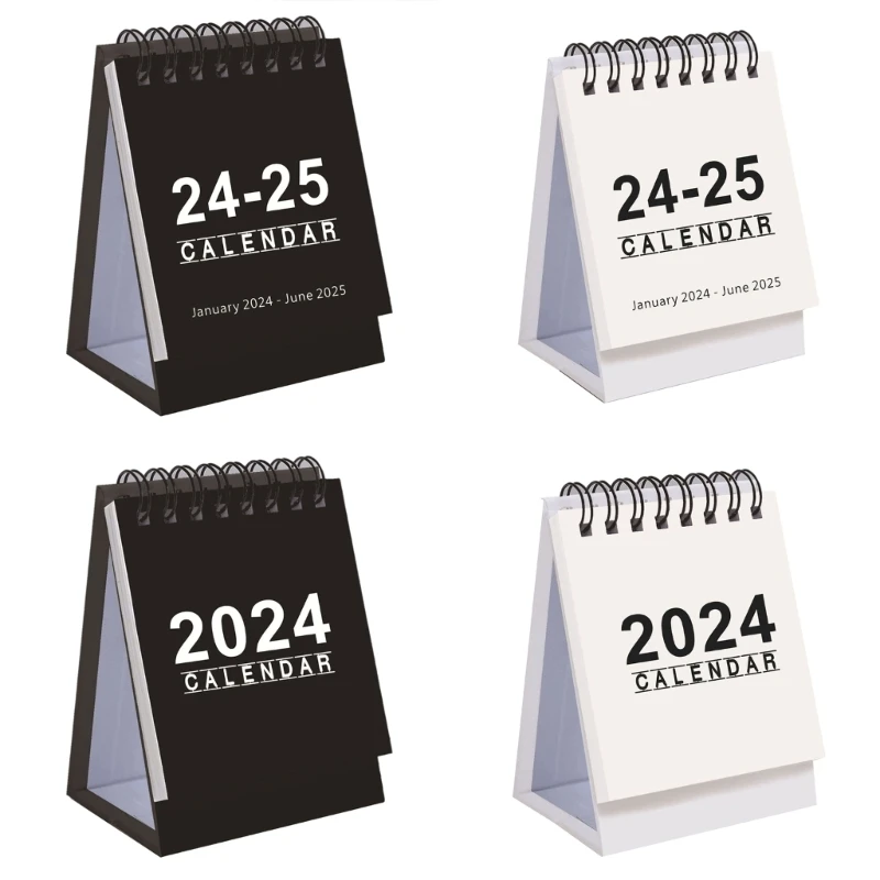 DXAB 2024 Мини-настольный календарь Многофункциональное украшение для дома, школы и офиса