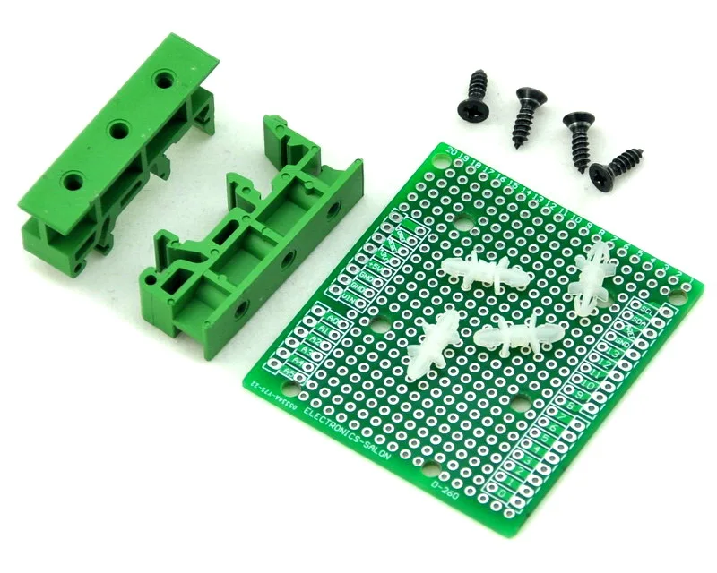 ELECTRONICS-SALON Адаптер для монтажа на DIN-рейку / Прототип печатной платы Комплект для Arduino UNO / Mega 2560 и т. Д.