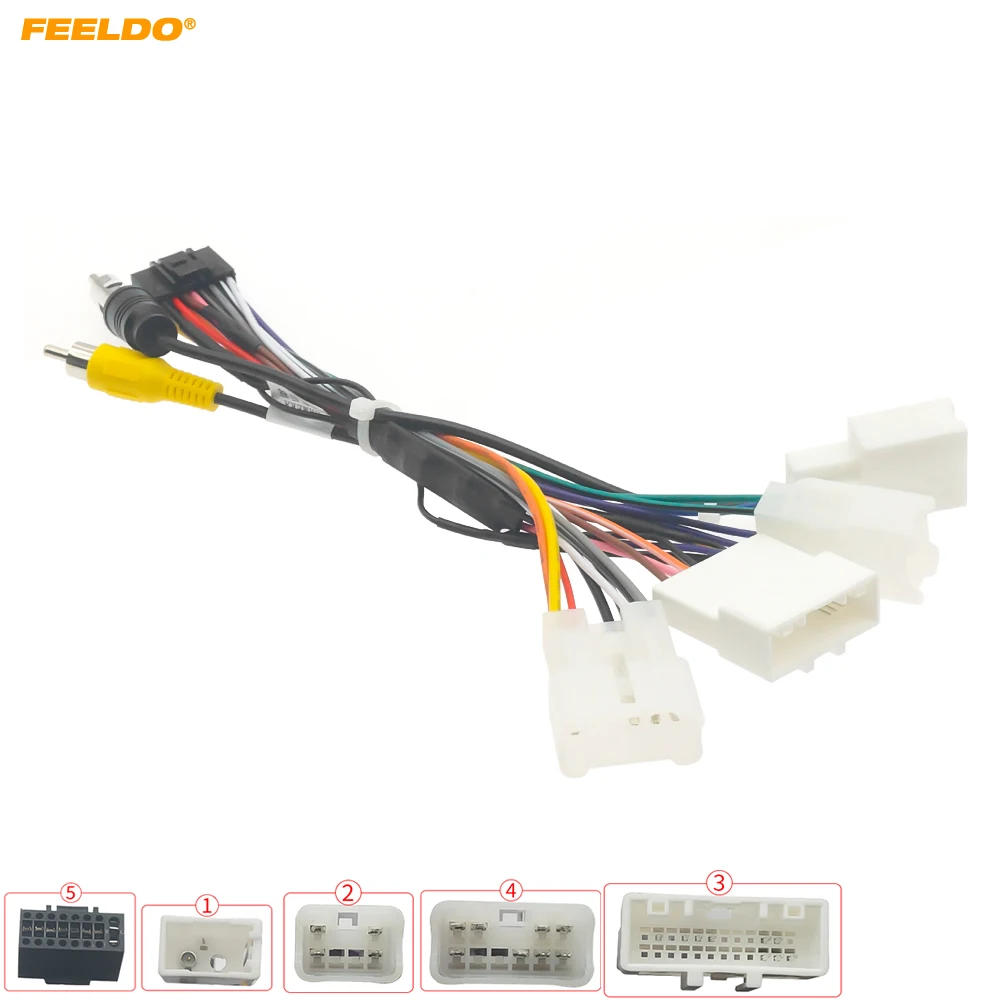 FEELDO Авто Аудио 6-контактный шнур питания Адаптер жгута проводов для Toyota (рынок Юго-Восточной Азии) Установка головного устройства Проводной кабель