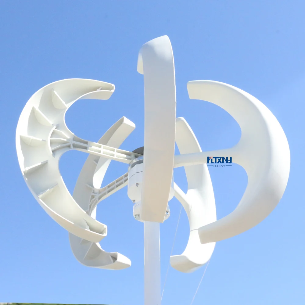 FLTXNY POWER Вертикальная ветряная турбина 2000 Вт 12 В 24 В 48 В Генератор с постоянными магнитами с управлением MPPT