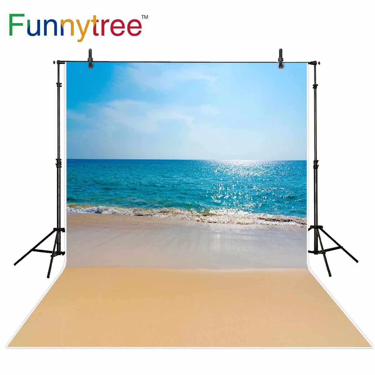 Funnytree фон для фотостудии, море, пляж, лето, природа, пейзаж, профессиональный фон, фотозвонок, фотобудка