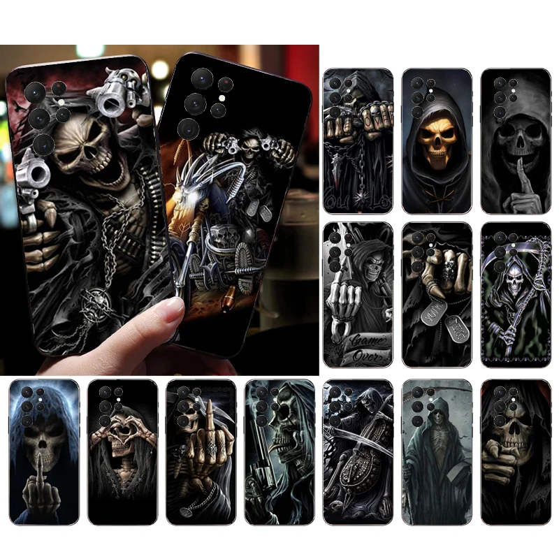 Grim Reaper Skull Art Чехол для телефона Samsung Galaxy S23 S22 S21 S20 Ultra S20 S22 S21 S10E S20FE Note 10Plus Note20 Ultra