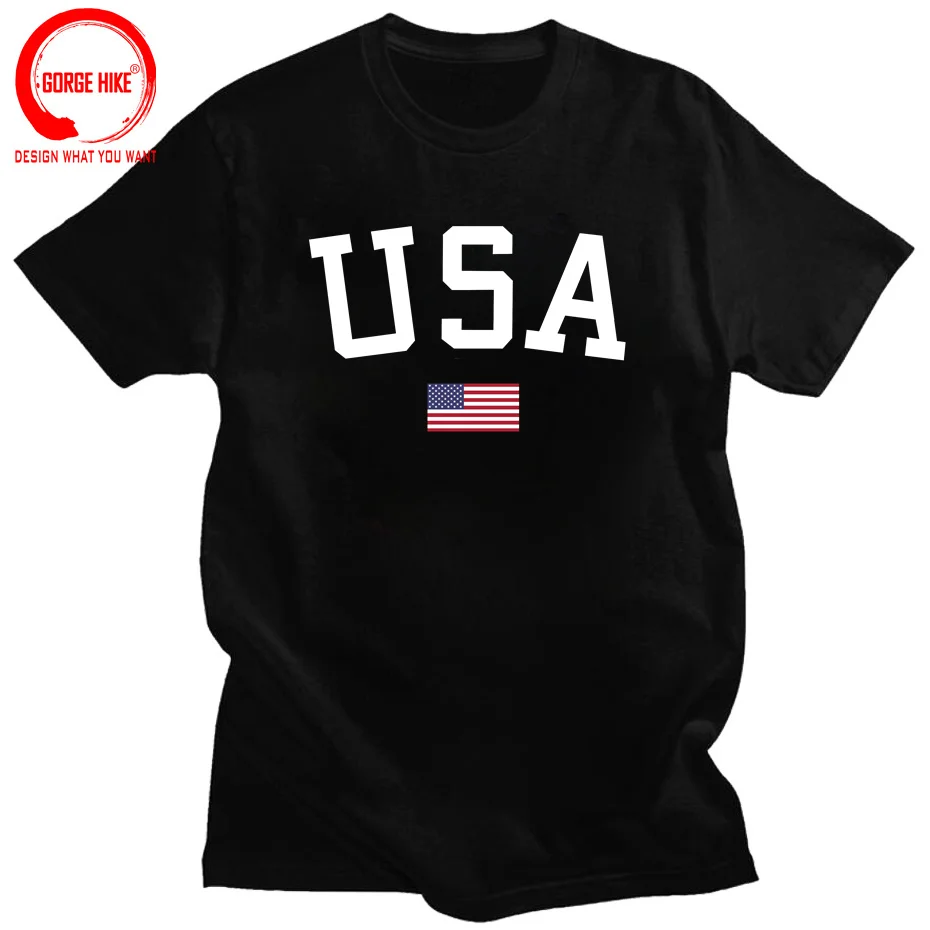 Harajuku Летняя женская футболка Повседневная США Флаг Принт Топы Футболка Нью-Йорк Футболка Мужские хип-хоп футболки Городская уличная футболка
