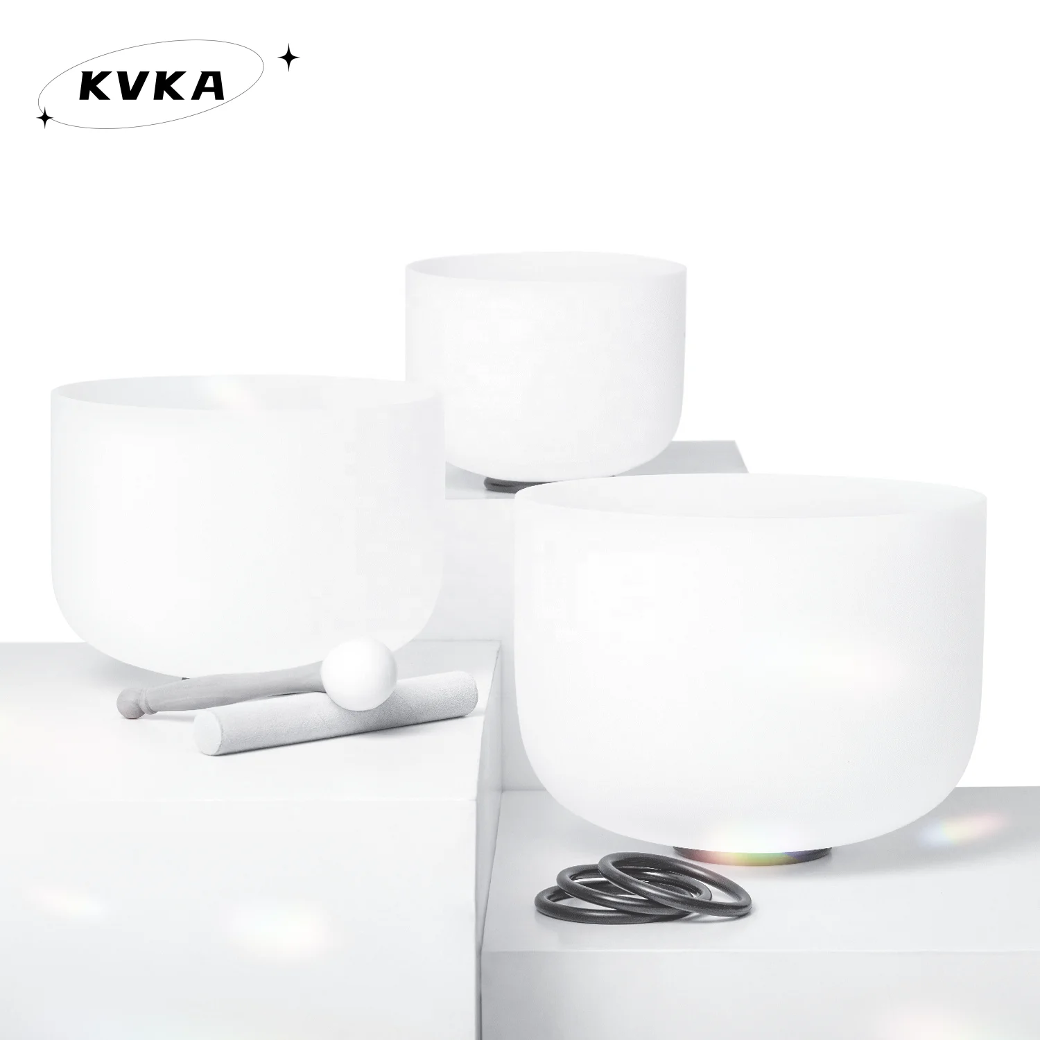 KVKA 432 Гц Поющая чаша из матового белого кристалла 13 