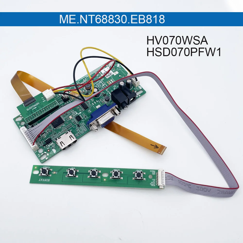 ME. NT68830. Комплект драйверов ЖК-дисплея EB818 для HV070WSA HSD070PFW1 входа сигнала HDMl vga DC12V
