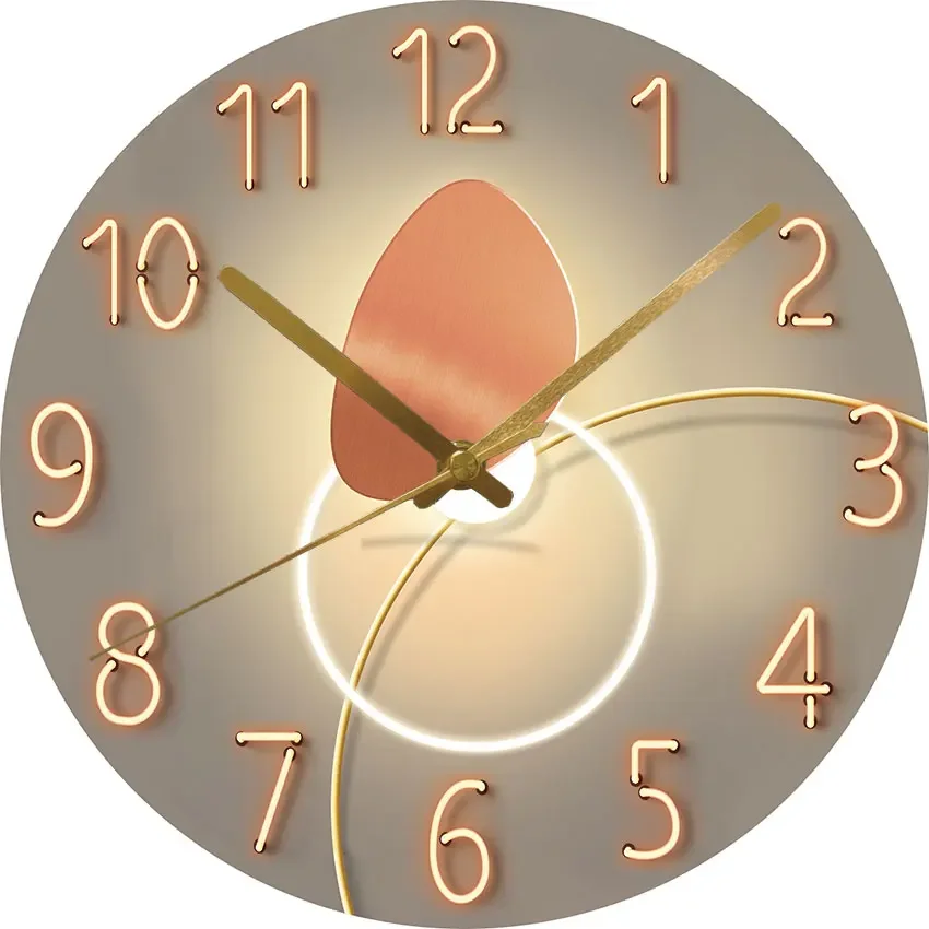 NET красные часы нового стиля без перфорации настенные часы гостиная спальня настенные часы бытовые кварцевые часы без звука настенные часы