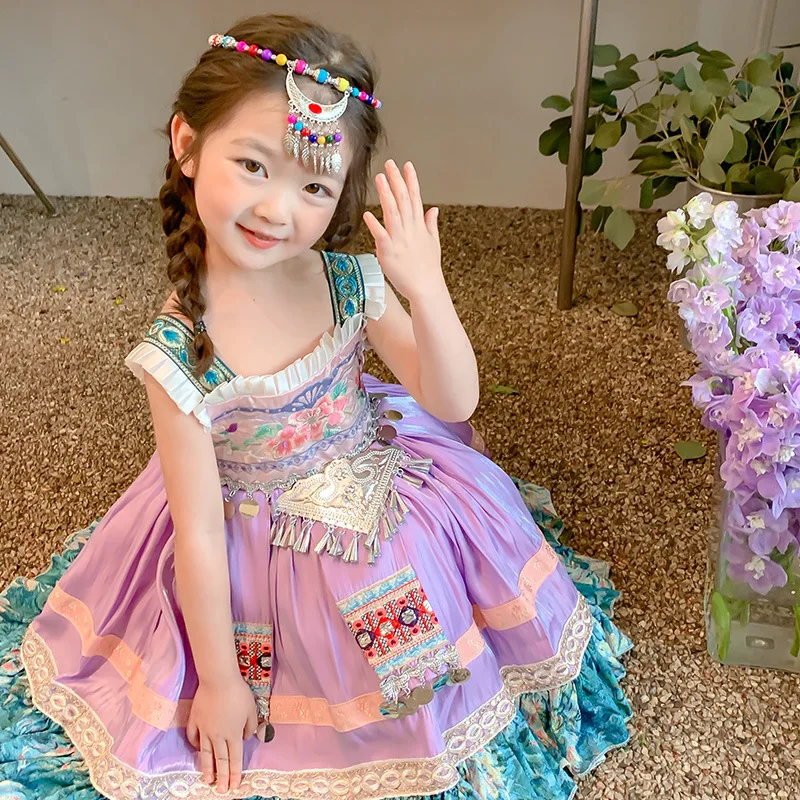 Panda Bady Очаровательное платье принцессы Ханьфу для девочек Сарафан в этническом стиле Китайское традиционное платье Интернет-магазин в Китае