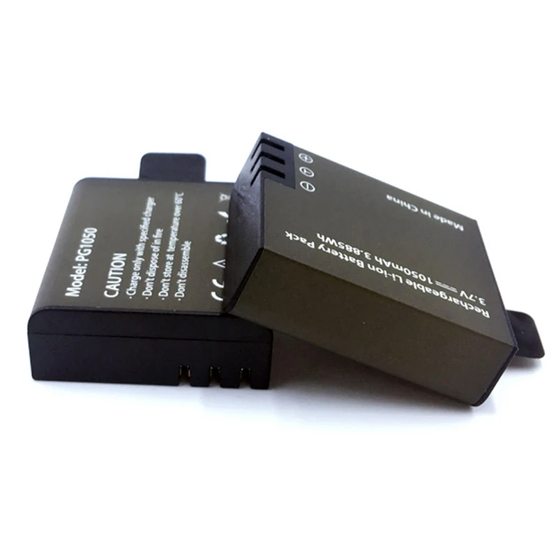 PG1050 Двойной аккумулятор и зарядное устройство для спортивной экшн-камеры Eken V8s H8 H8 H8R H9R