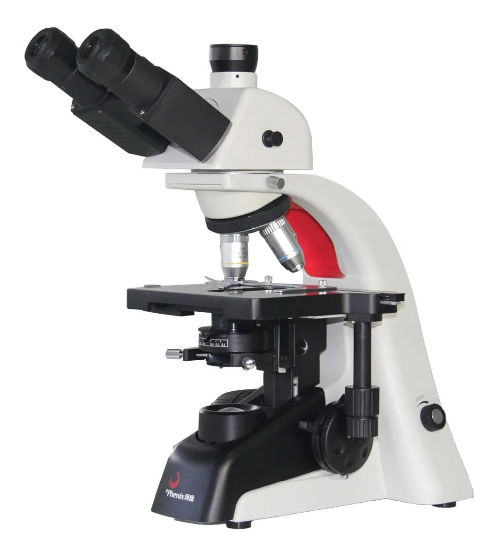 Phenix Professional 40X-1600X портативный светодиодный бинокулярный микроскоп с фазовым контрастированием темного поля для патологии