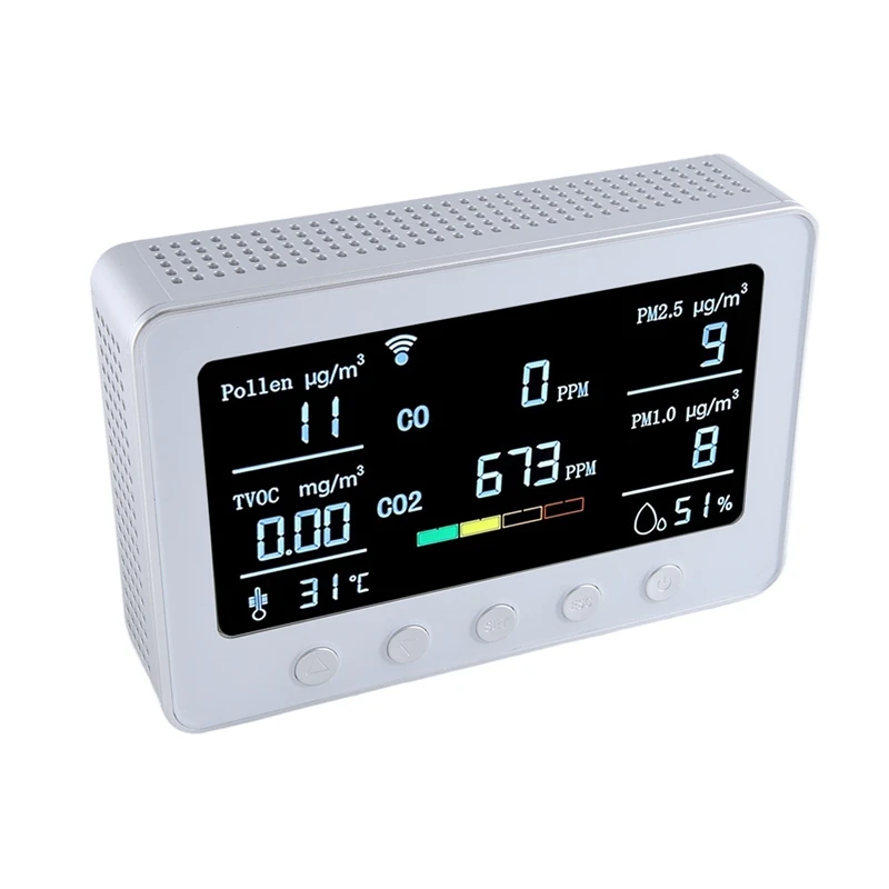 PT02 Plus Wi-Fi Монитор качества воздуха Обнаруживает пыльцу TVOC CO CO2 PM2.5 1.0 Temp RH IoT Controller RS485 Регистратор данных