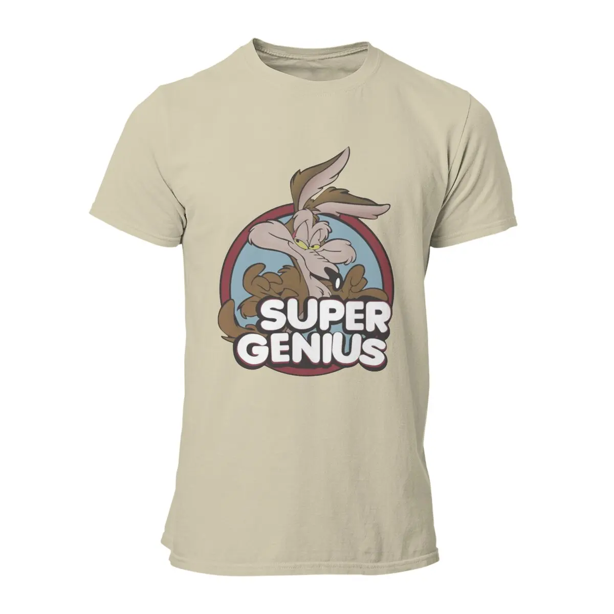 Roadrunner и El Coyote Super Genius Мужская футболка Мультфильмы Винтажные футболки с коротким рукавом Футболки 100% хлопок Одежда больших размеров