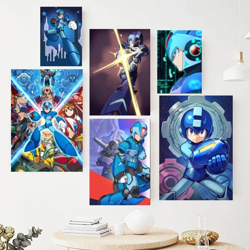 Rockman Megaman X Zero Аниме Манга Плакаты Картины на стене Картина для интерьера гостиной Роспись Украшение комнаты