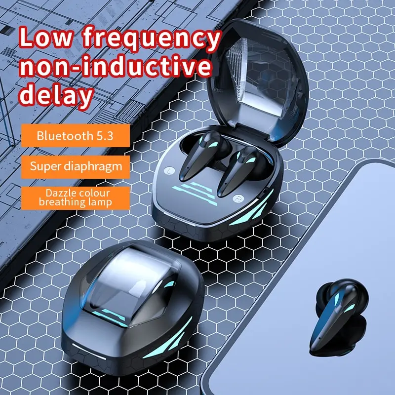 TG09 Беспроводные наушники Bluetooth Наушники Игровая гарнитура Игра с низкой задержкой TWS Водонепроницаемый Sweatproof Мобильный телефон Универсальный