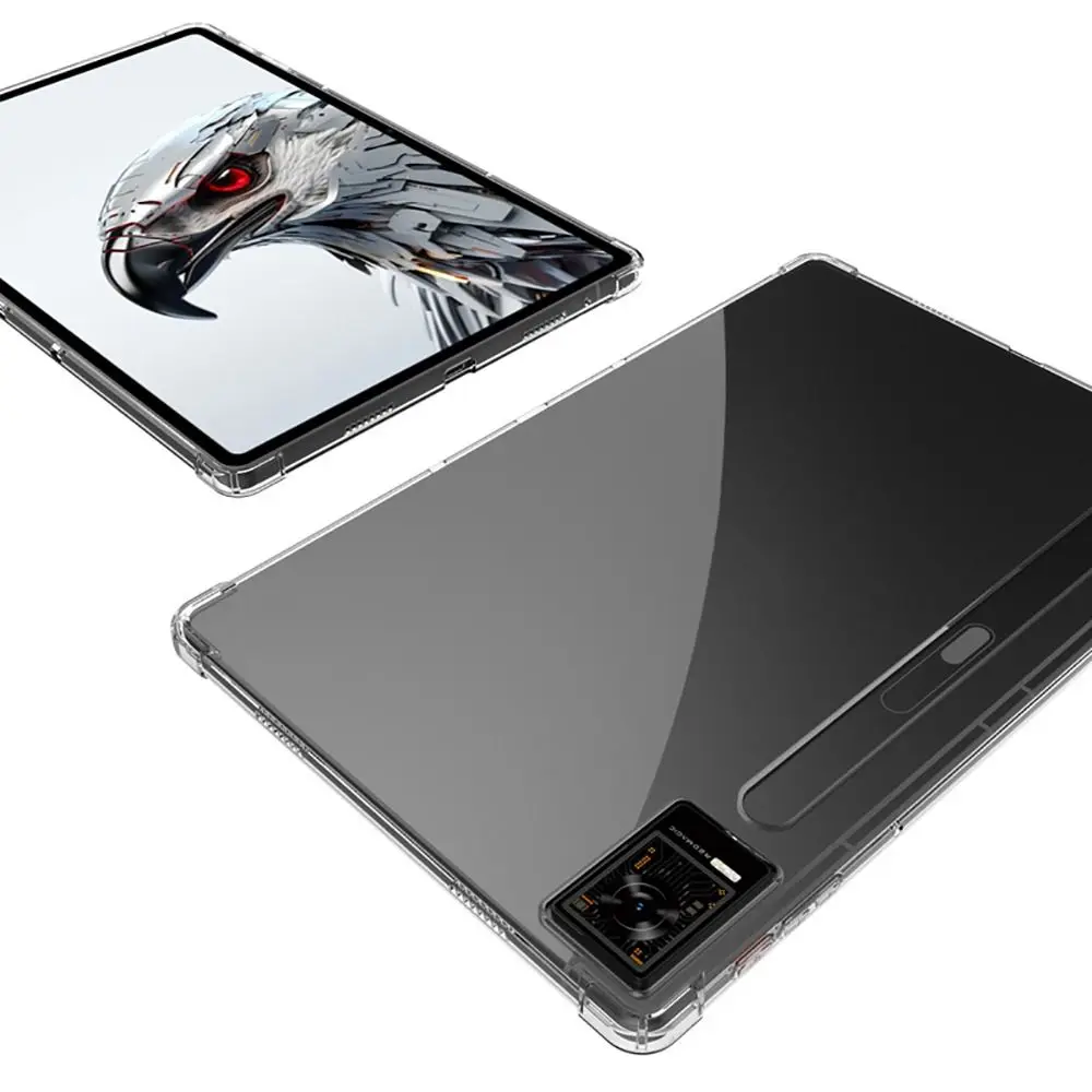 TPU Чехол для планшета Ударопрочная прозрачная задняя крышка Прозрачная износостойкая защитная оболочка для RedMagic Gaming Pad 12,1 дюйма 2023 г
