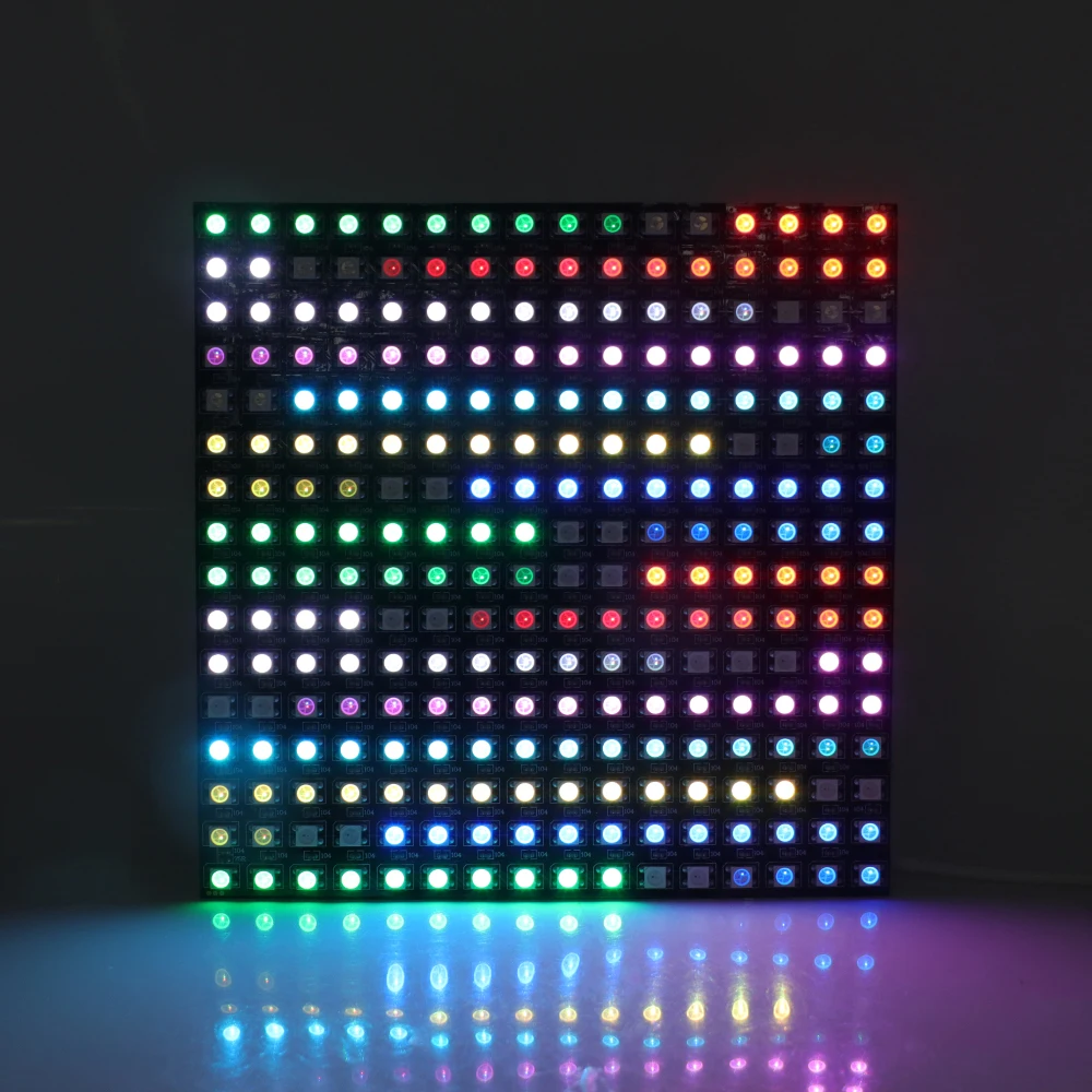 WS2812B Светодиодная пиксельная графика Программируемая светодиодная панель дисплея RGB Полноцветная панель HD Pixel Display Оформление светодиодного проекта