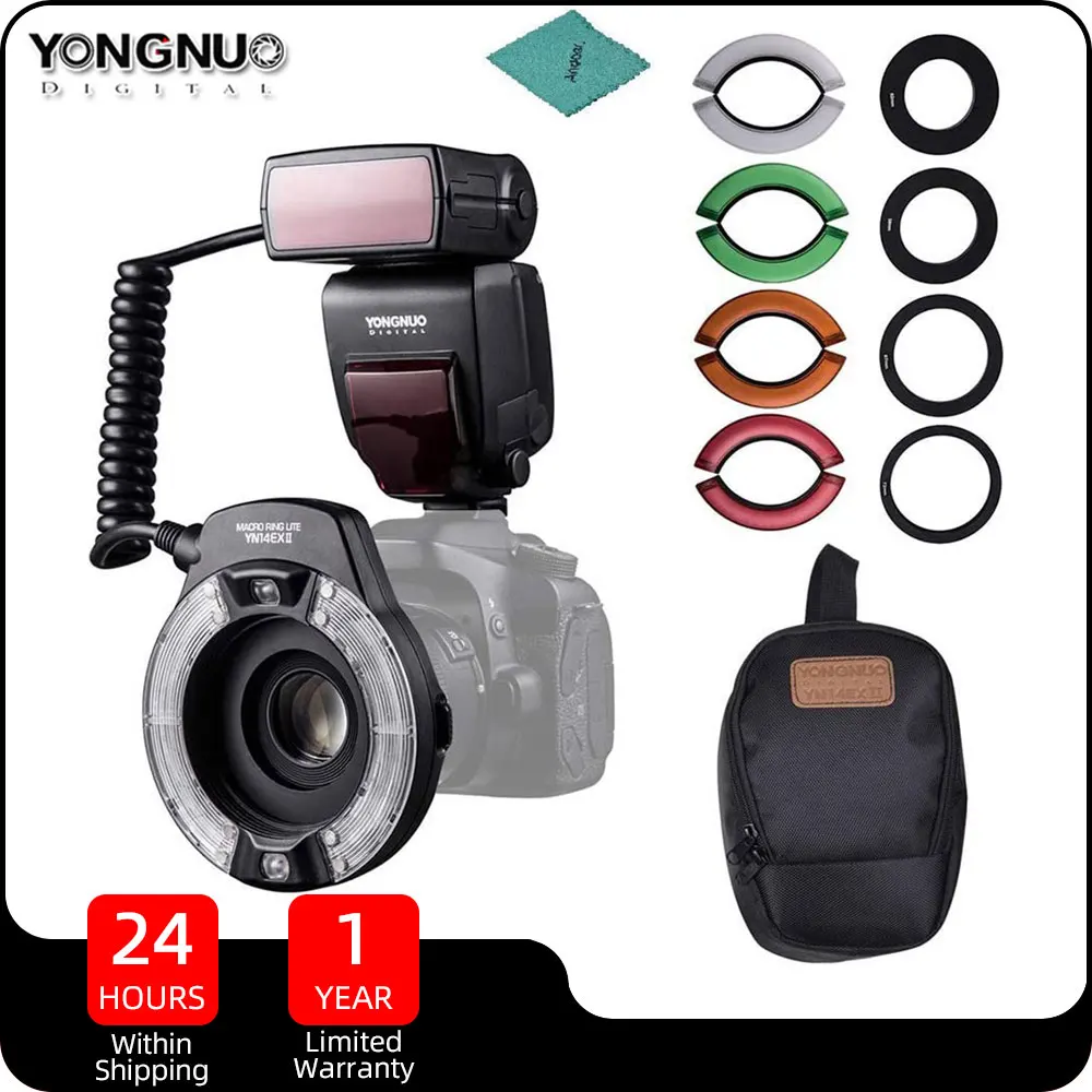 YONGNUO YN14EX II TTL Светодиодная вспышка с кольцом макросъемки Двойная лампа для камеры Canon EOS DSLR 5D4 1DX2 750D