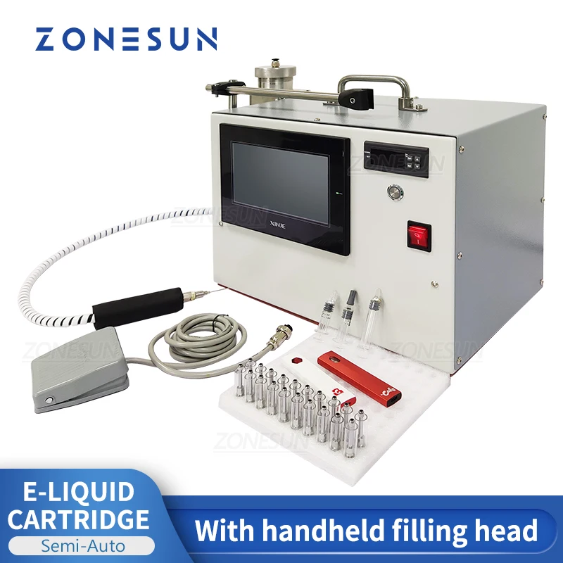 ZONESUN Высокоточная разливочная машина Полуавтоматический атомайзер для наполнения эфирными маслами Ручная количественная упаковка ZS-EL100R