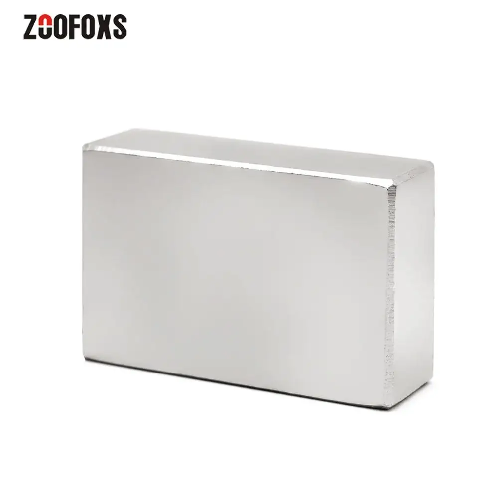 ZOOFOXS 1 шт. 60x40x20 мм Сильный мощный неодимовый магнитный блок N35 Редкоземельный магнитS 60 * 40 * 20 мм