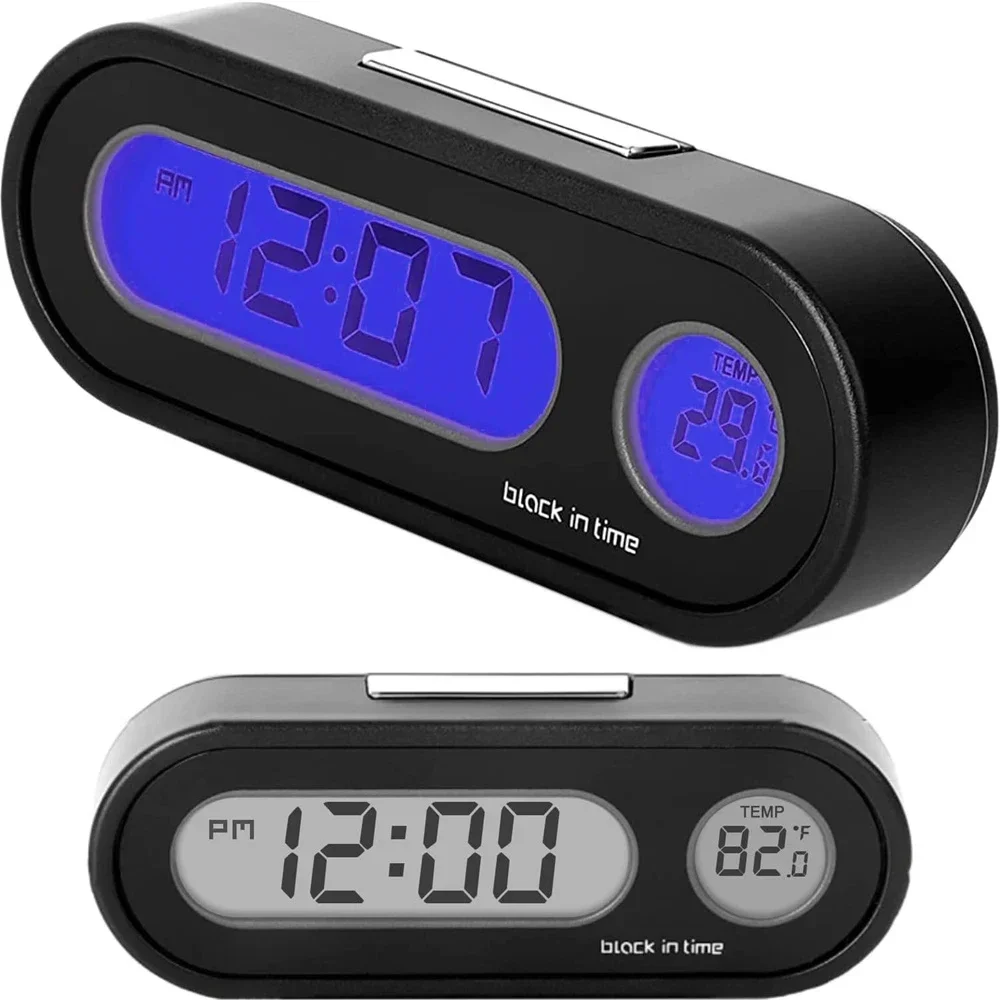 Автомобильные цифровые часы Мини Электронные часы Автомобильная приборная панель Термометр Автомобильные светящиеся часы Аксессуары для транспортных средств