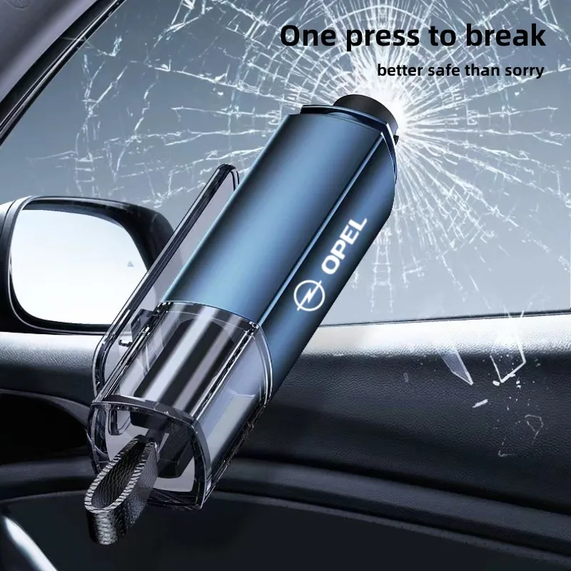 Автомобильный аварийный выход Молоток безопасности Инструмент для разбивания окон Резак ремня безопасности для Opel Эмблема Astra j h g corsa d zafira b