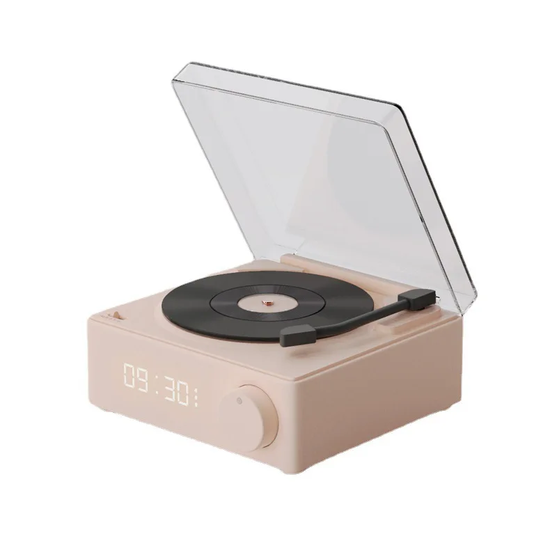 Беспроводной атомный виниловый будильник Bluetooth-динамик Маленький музыкальный автомат Креативный ретро аудио