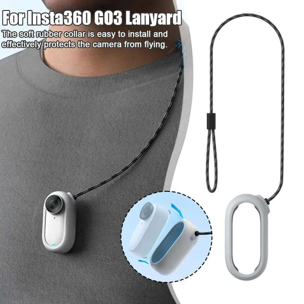  для Insta360 GO 3 Neck Anti Loss Веревка Силиконовый рукав Подвесной страховочный шнур для Insta 360 GO3 Аксессуары