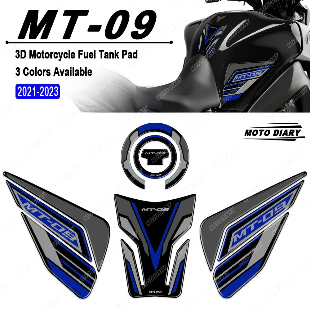 Для Yamaha MT-09 SP MT09 MT 09 2021 2022 2023 3D Набор наклеек на топливный бак Газойль Защитные наклейки Водонепроницаемый