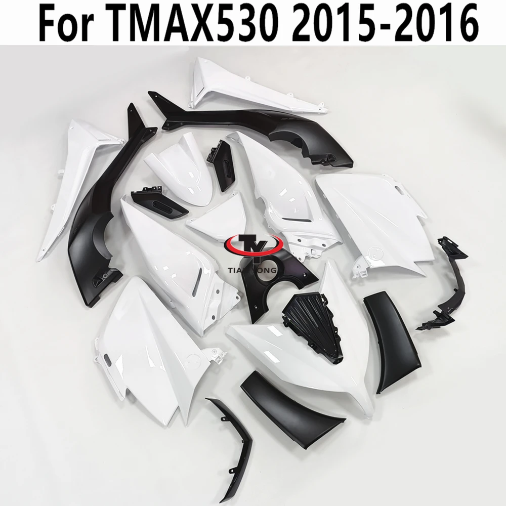 Для Yamaha TMAX530 15-16 Кузов Капот Аксессуары Впрыск ABS Полный обтекатель Комплект TMAX 530 2015-2016 Ярко-белый