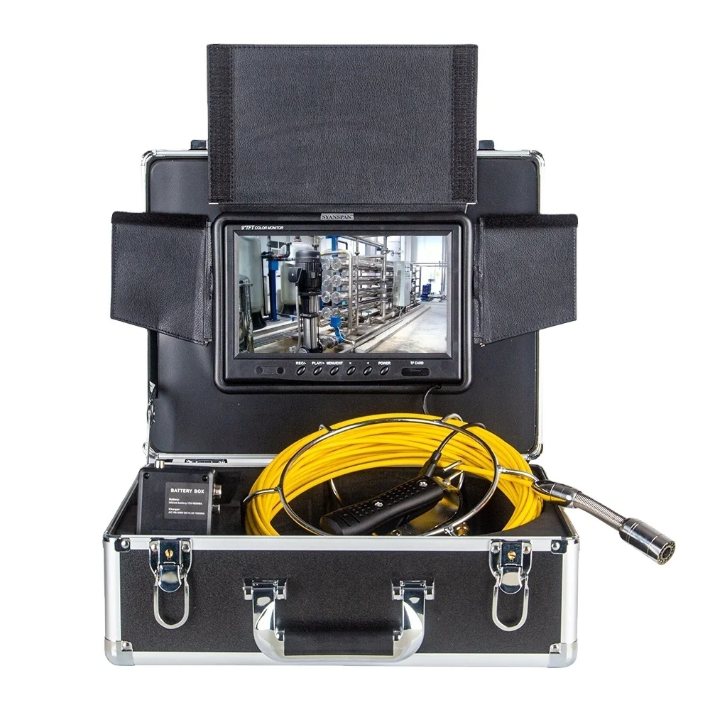 Заводская цена 4500 мАч Емкость батареи HD Sreen 50 м Трубопроводная камера Промышленная дренажная канализационная труба Инспекционная камера Эндоскоп