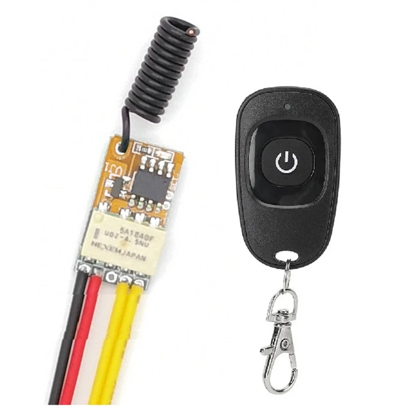  Кнопочный мини-релейный контактный приемник постоянного тока 3,7 В-12 В 433 МГц Умный дом Маленькие крошечные дистанционные переключатели