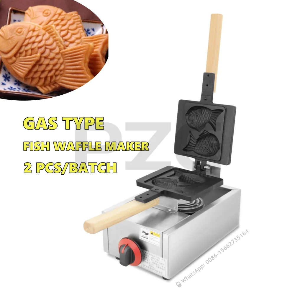 Коммерческий сжиженный нефтяной газ Производитель рыбных пирогов Начинка для пирогов Выпечка Закуски Deli Manjoo Cake Machine 2 шт. Вафельница Fish Taiyaki
