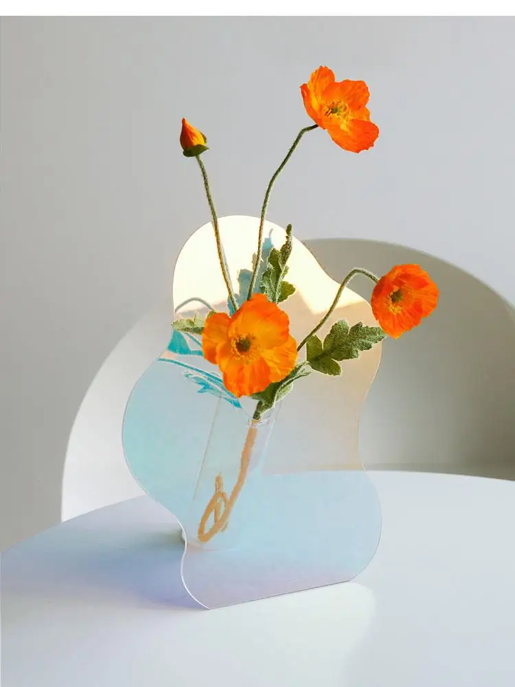 Креативная ваза акриловой формы Украшение дома Ваза Современный Сухоцветок Цветочная композиция Контейнер Гостиная Декоративный цветок