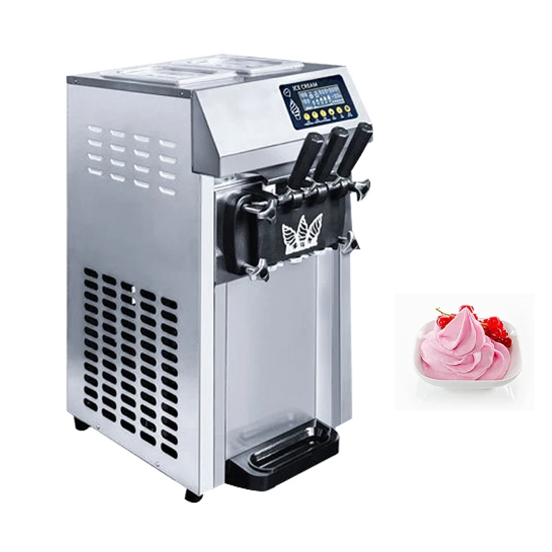 Машина для мягкого мороженого Коммерческая мороженица Полностью автоматическая машина для приготовления мороженого со сладкими рожками