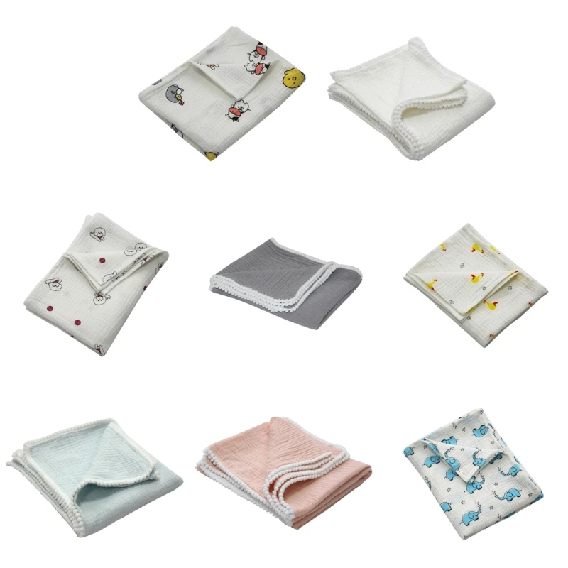  Младенческие пеленки Хлопчатобумажное одеяло для детского мягкого дышащего банного полотенца